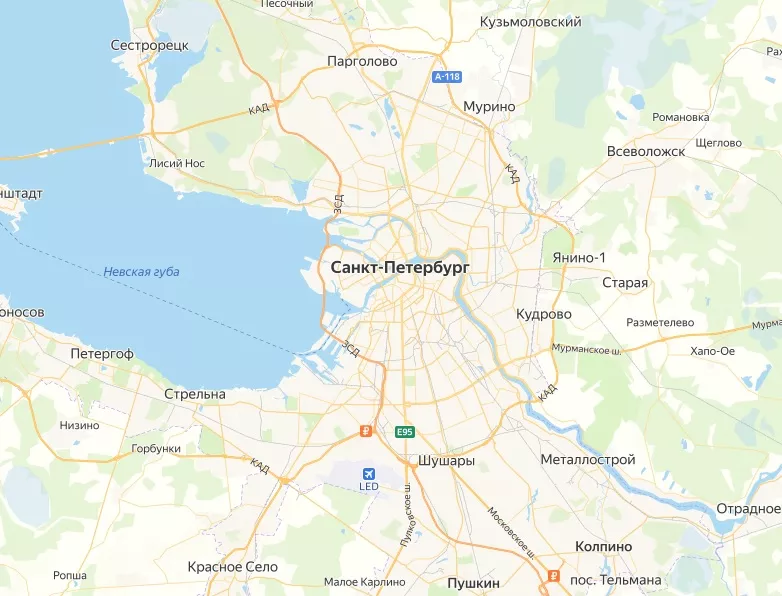 Карта Санкт-Петербурга